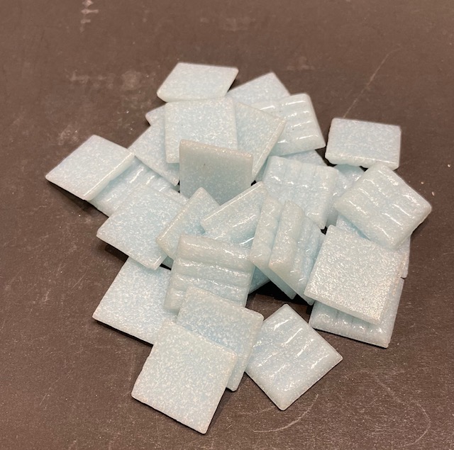 Pate de Verre 2 x 2 cm - Bleu Clair, Par 100g