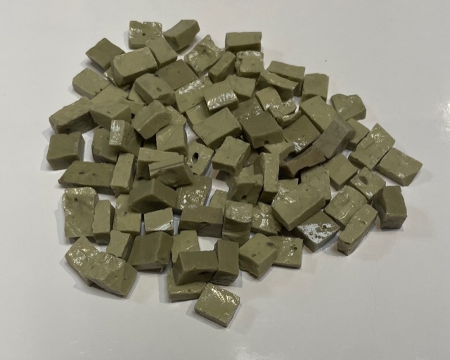Smalts Antiques - Vert Jaune, Par 100g