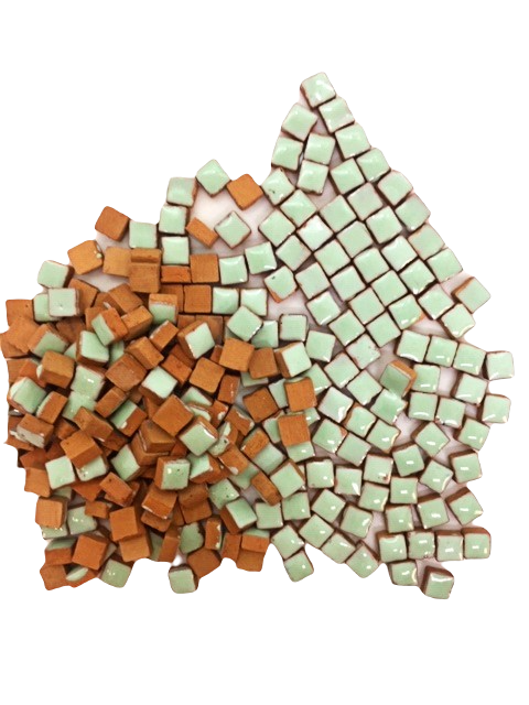 Mini Terre Cuite 5 x 5 mm Vert Clair , Par 50g