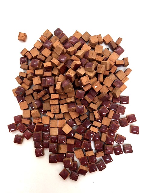 Mini Terre Cuite 5 x 5 mm Rouge Vin, par 50g