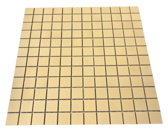 Grès Cérame 2,3 x 2,3 cm - 0105 Jaune, à la plaque