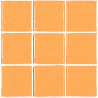 Pâte de verre 326 (orange clair) 2,3 x 2,3 cm, Par 100g
