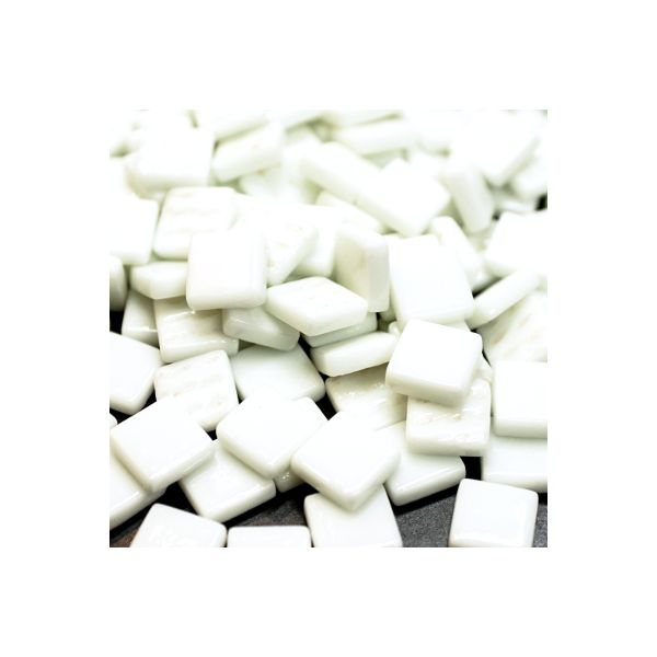 Pate de Verre 1.2 x 1.2 cm - Blanc Unis, Par 100 g