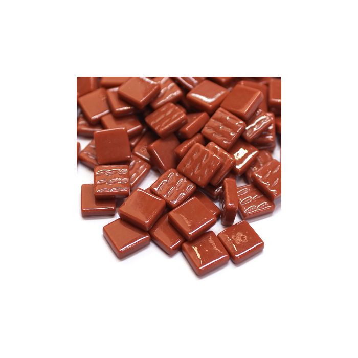 Pate de Verre 1.2 x 1.2 cm - Marron Unis, Par 100 g