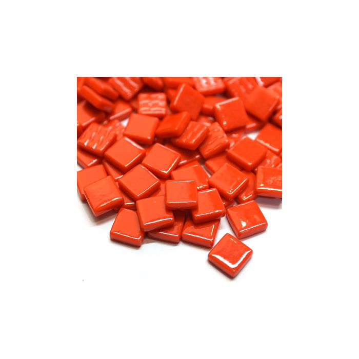 Pâte de Verre 0.8 x 0.8 cm - Rouge Corail , Par 100 g