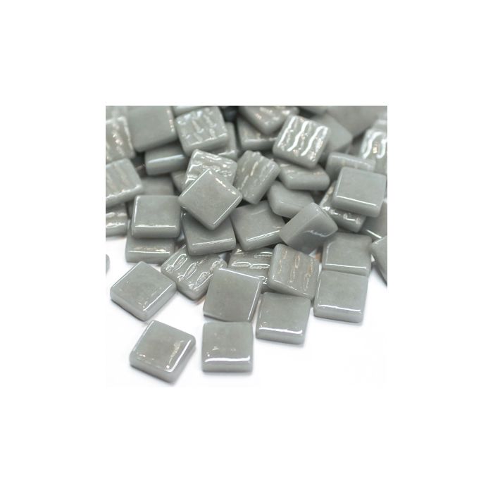Pate de Verre 0.8 x 0.8 cm - Gris Clair Unis, Par 100 g