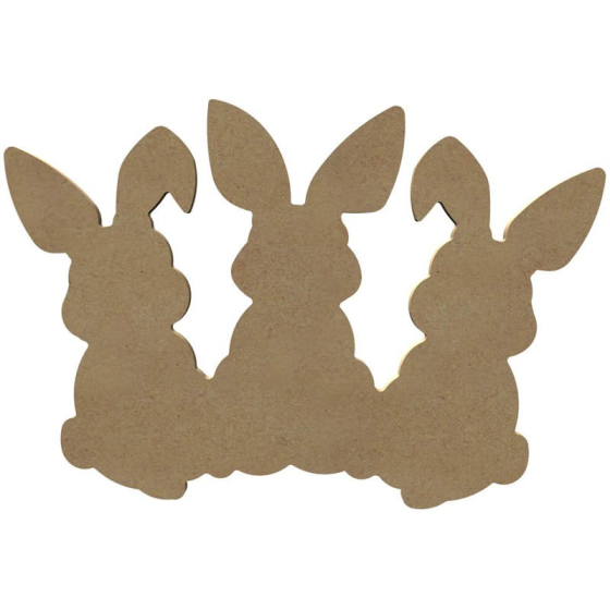 Trio Lapins - 19X30 cm - n°24