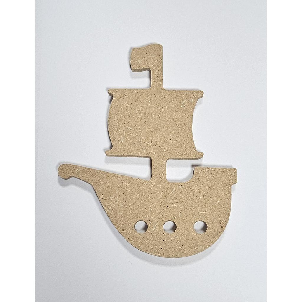 Bâteau pirate , 10 x 12 cm