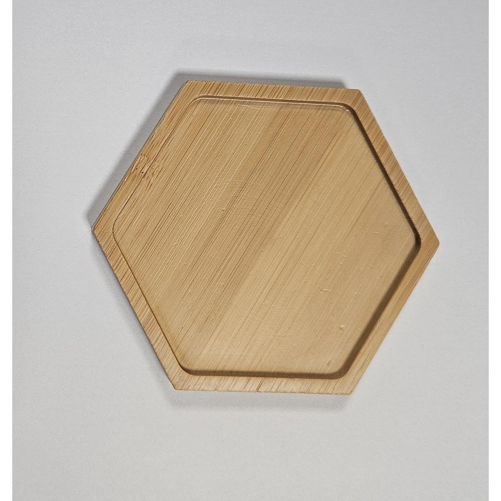 Dessous de verre hexagone 10.5 x 12 cm