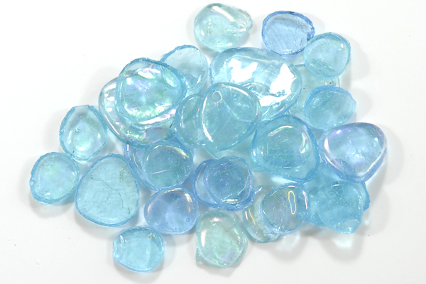 Galets Japonais Verre Gleamy Blue, par 100g