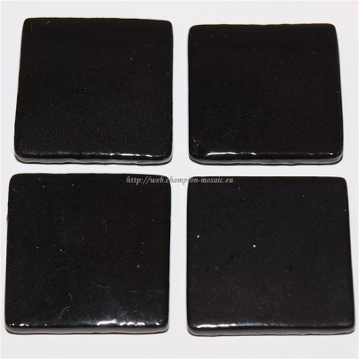 Pate de verre 101 Noire Brillante 2,3 x 2,3 cm, par 100g