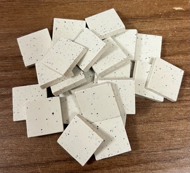 Grès Cérame Paray 2 x 2 cm - Poivré Neige