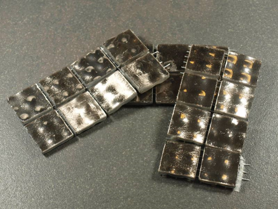 Sicis Platine Bosselé 2 x 2 cm, à la pièce