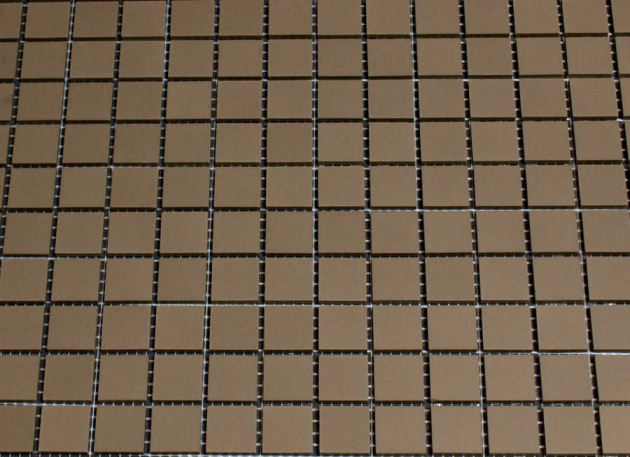 Grès Cérame 2 x 2 cm Taupe, en plaque