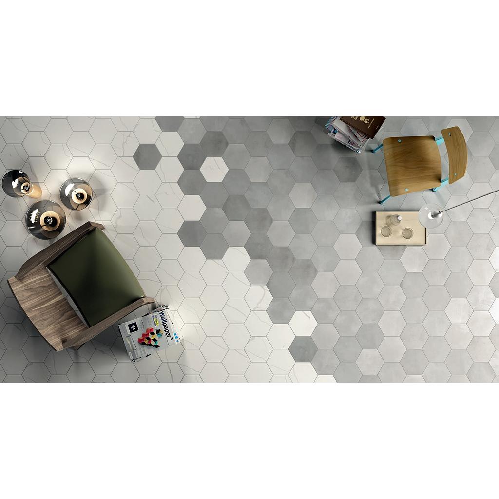 Grès Cérame Mate Esagona, 22.5 x 19.5 cm, Vendu au m², 1 Bte = 0.68 m²