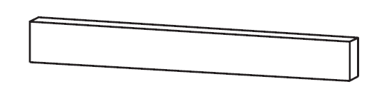 Plinthes Numi, 3.8 x 60 cm, Vendu au ml, 1 Bte = 6 ml