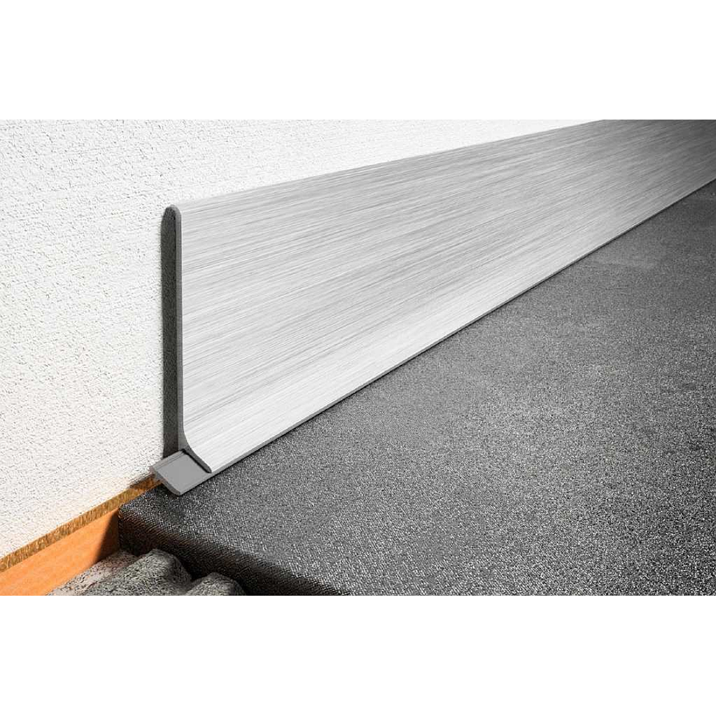 Profilé de finition - Designbase-SL-AEEB - Alu. Anodisé Acier Inox Brossé - 2.50 ml