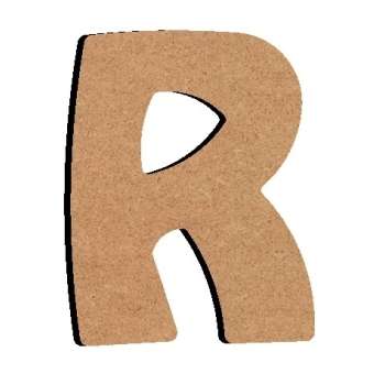 [067R] Lettre «R» Majuscule Arrondie 8 cm