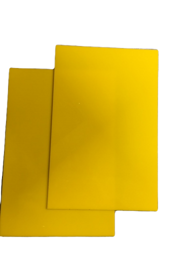 [61] Plaque de Verre 20 x 30 cm Jaune Opaque n°61