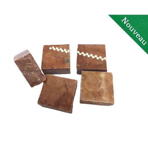 [TRAVERTIN ROSSO] Marbre - Travertin Rosso- 2 x 2 cm, Par 100g