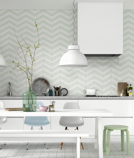 Revêtement Mural Chevron Right, 6.4 x 26 cm, Vendu au m², 1 Bte = 1 m²