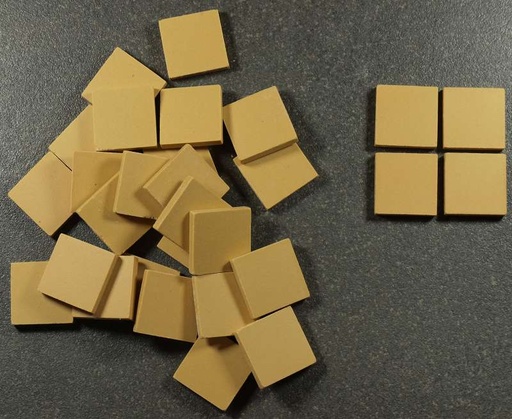 Grès Cérame Paray 2 x 2 cm - Jaune, Vendu à la boîte de 20kg