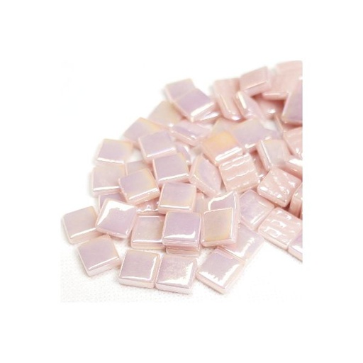 [VGAAV009P] Pate de Verre 1.2 x 1.2 cm - Rose Clair Irisé, Par 100 g