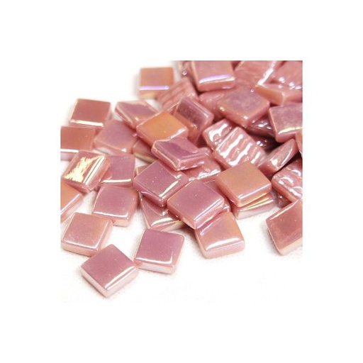 [VGAAV035P] Pate de Verre 1.2 x 1.2 cm - Rose Foncé Irisé, Par 100 g 