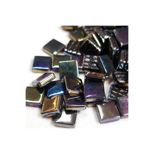[VGAAV049P] Pate de Verre 1.2 x 1.2 cm - Noir Irisé, Par 100 g