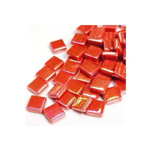 [VGAAV107P] Pate de Verre 1.2 x 1.2 cm - Rouge Irisé, Par 100 g
