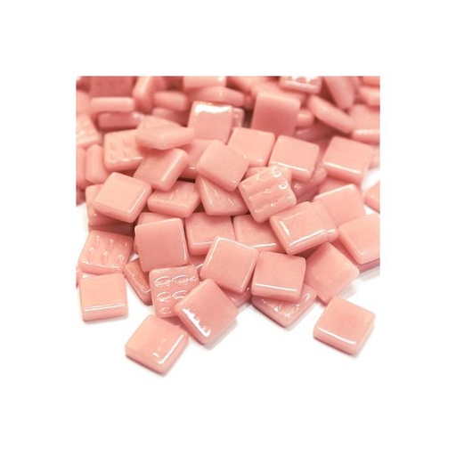 [VGAAS017] Pate de Verre 1.2 x 1.2 cm - Rose Pâle Unis, Par 100 g