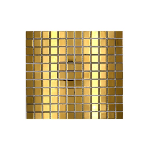 Pate de Verre Miroir Or - 8 mm - 2.3 x 2.3 cm, à la pièce 