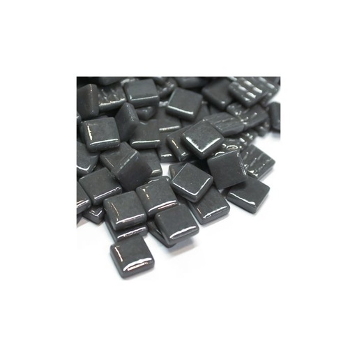 [Charcoal 048] Pate de Verre 1.2 x 1.2 cm - Gris Foncé Unis, Par 100 g