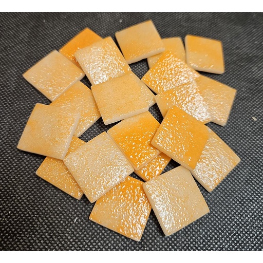 [169] Pâte de verre 169 (Nuagé Orange) 2,3 x 2,3 cm, vendu par 100g