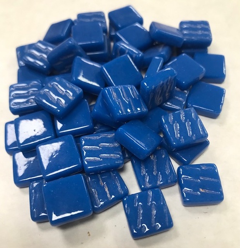 [070] Pâte de Verre 0.8 x 0.8 cm - Bleu Foncé Unis, Par 100 g .
