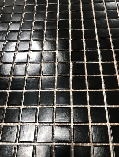 [ wa50-220335] Pâte de verre wave noire satinée , 2 x 2 cm , par 100 g.