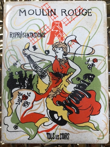 Carreaux decors " Moulin Rouge " , 10 x 7.5 cm , à la pièce .