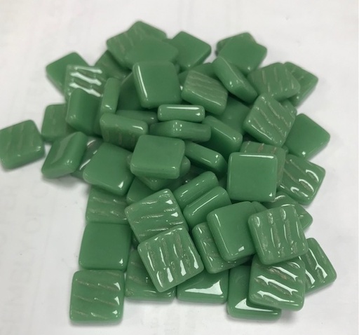 [019] Pate de verre , 1.2 x 1.2 cm -Vert clair - , par 100 g .