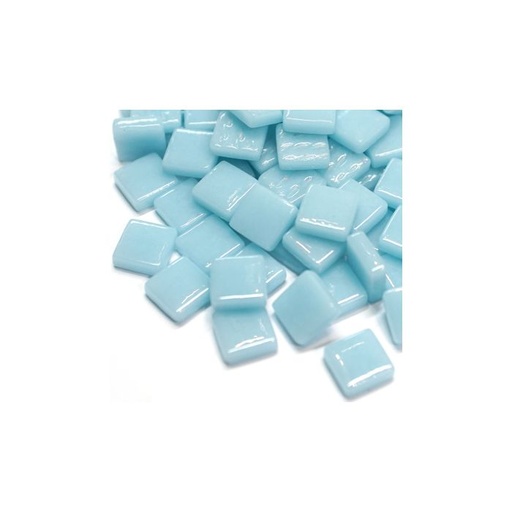 [060] Pate de Verre 1.2 x 1.2 cm - Bleu clair Pâle Unis, Par 100 g 