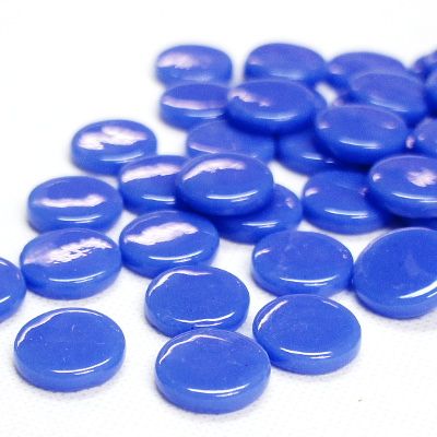 [PR True Blue 066] Pastille- Bleu Moyen Unis - 1.8 cm, Par 100 g .