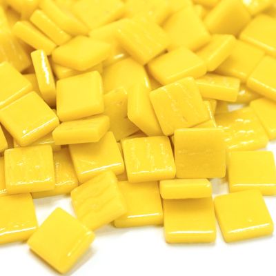 [030] Pate de Verre 1.2 x 1.2 cm - Jaune , Par 100 g