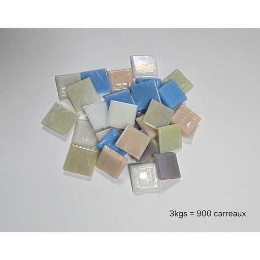 Mélange Bisazza GLoss 2 x 2 cm, vendu par 3kgs