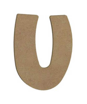 [070U] Lettre «U» Majuscule Arrondie 8 cm