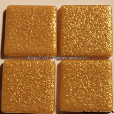 [metalico oro] Pate de verre satinée Or 2,5 x 2,5 cm, par 100g