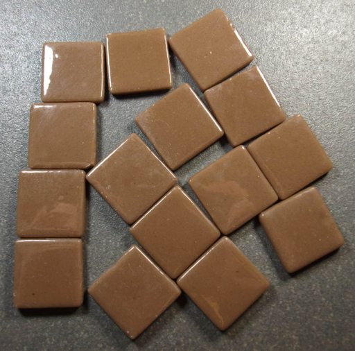 Pate de verre Marron 2,4 x 2,4 cm, par 100g