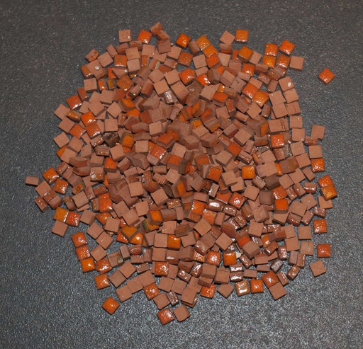 [RO02] Mini Terre Cuite 5 x 5 mm Orangé Rouge, par 50g