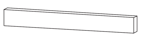 Plinthe Tierras, 3.8 x 60 cm, Vendu au ml, 1 Bte = 6 ml