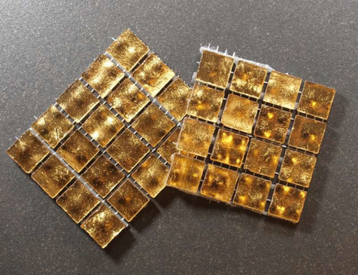 Sicis Gold Bosselé 1.5 x 1.5 cm, à la pièce