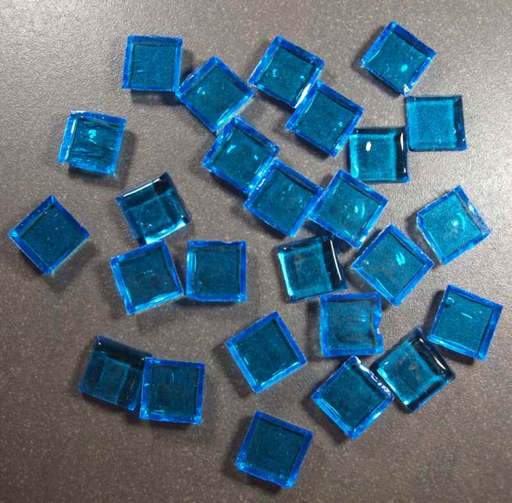 Transparent Bleu Ciel 2 x 2 cm, par 100 g