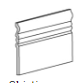SUPPRIMER / Skirting Carrara, 15 x 15 cm, Vendu à la pièce